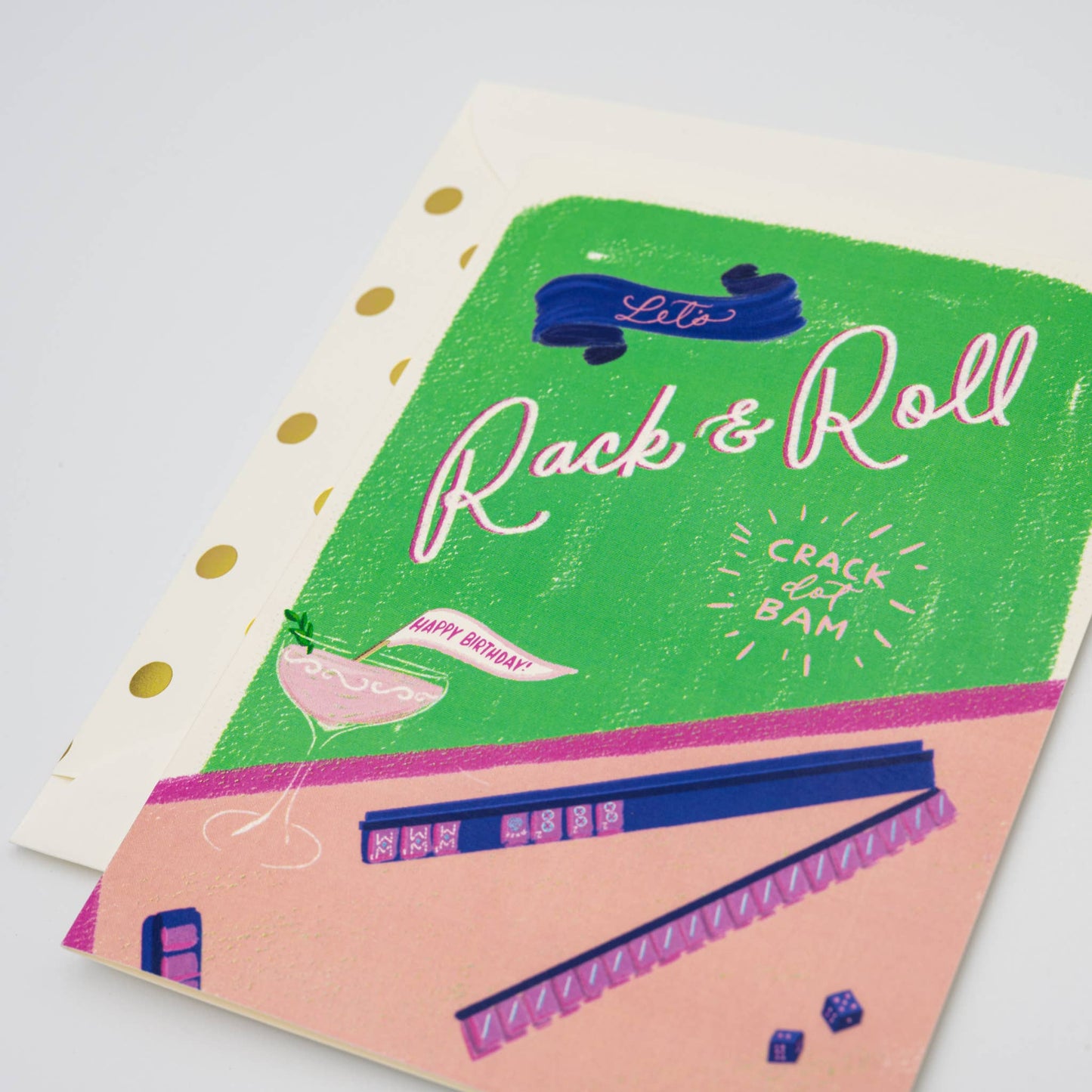 Let's Rack and Roll! Mahjong Birthday Card