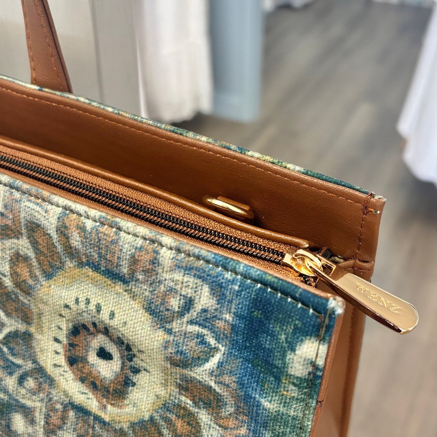 Tapestry LDS Temple Bag - Green/Blue