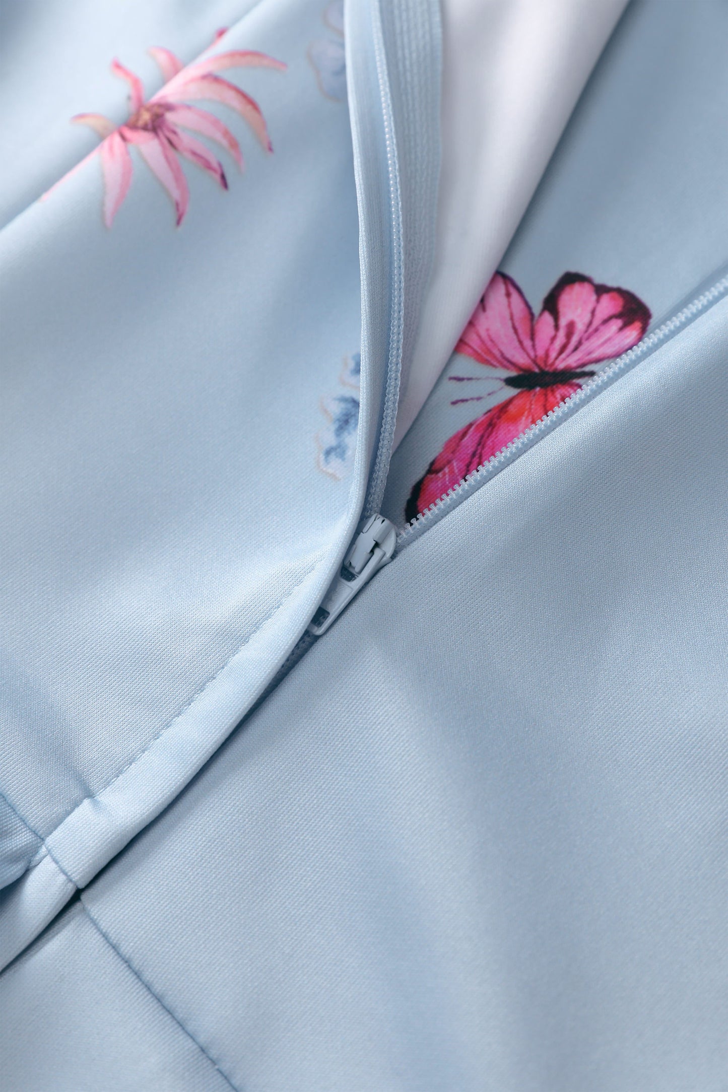 Amanda Butterfly Field Dress In Blue