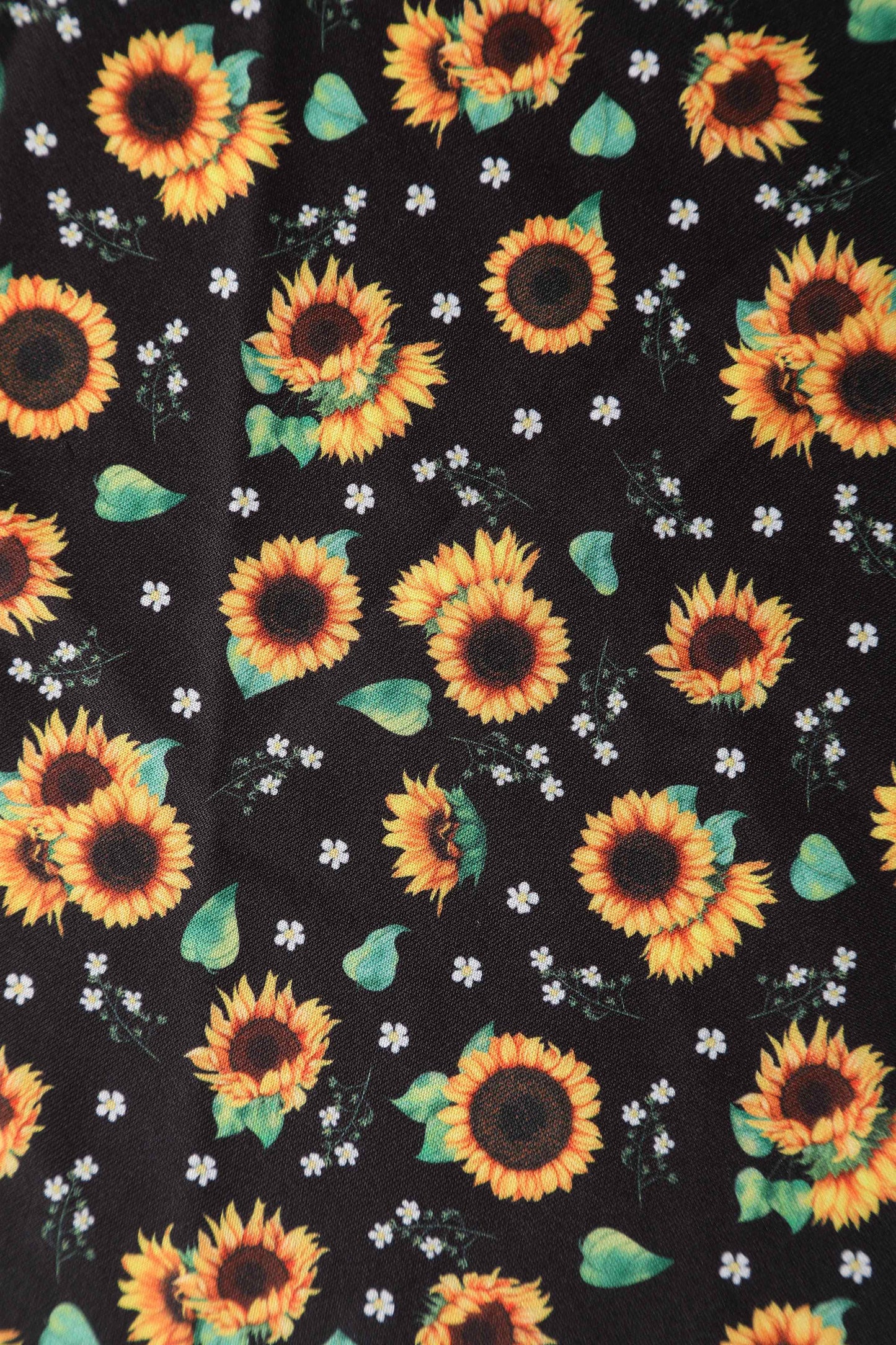 Darlene Black Sunflower Swing Dress