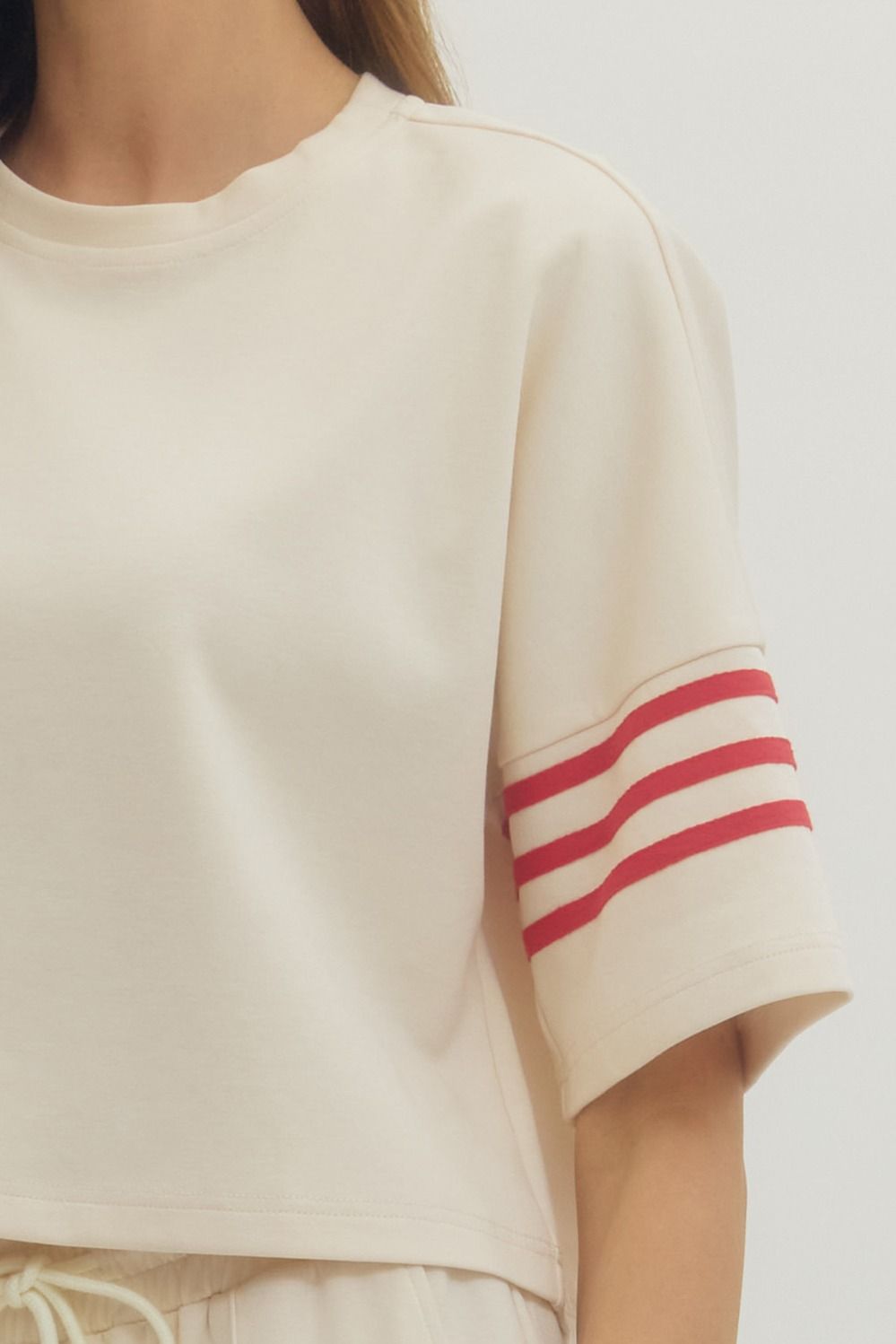 Dakota Stripe Sleeve Lounge Top