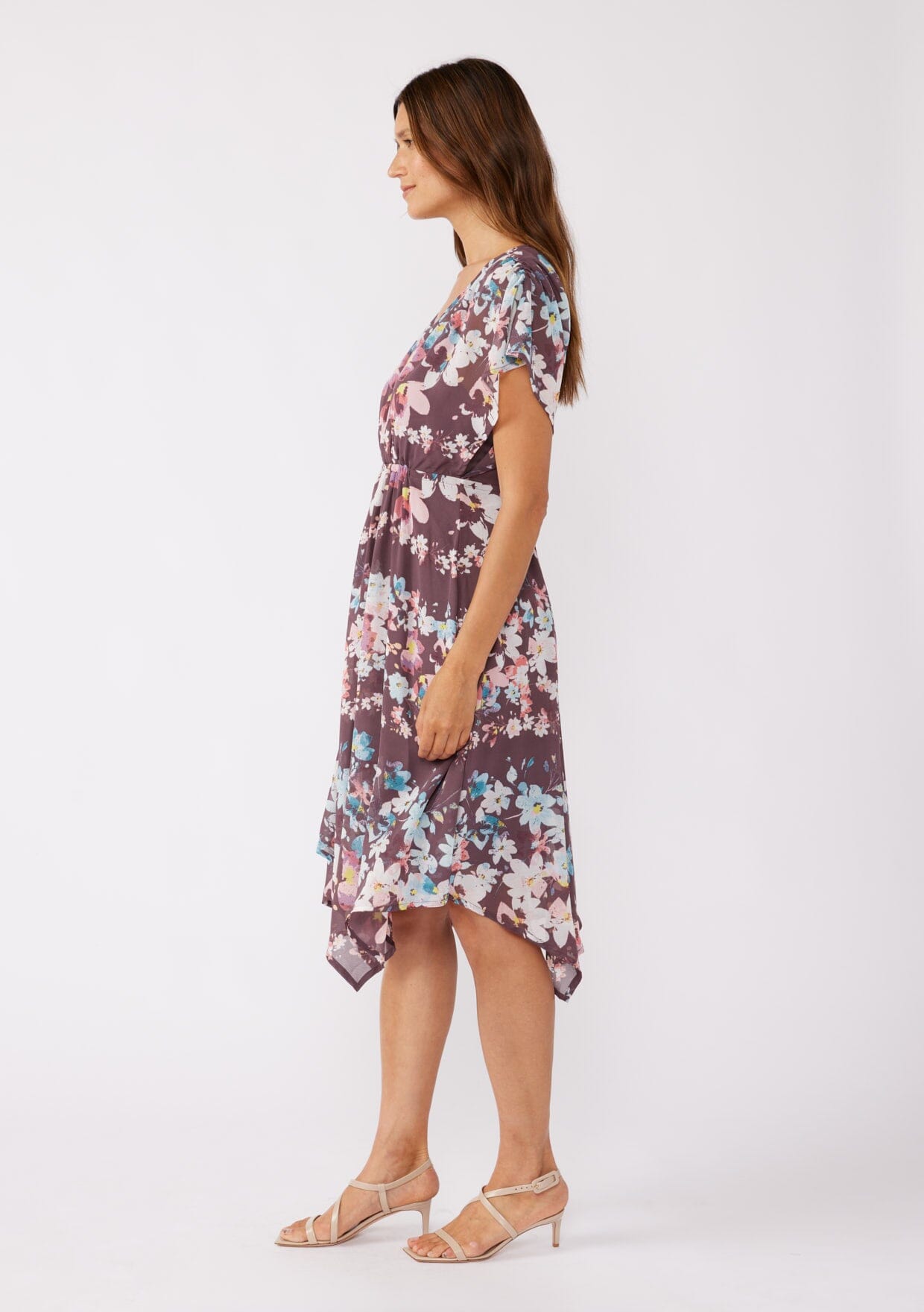 Nocturnal Petal Midi Dress