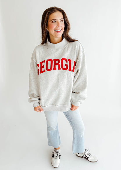 Georgia Reversible Mock Neck Sweatshirt