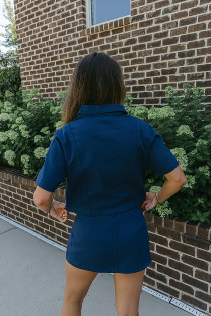Lavinia Denim A-line Mini Skort