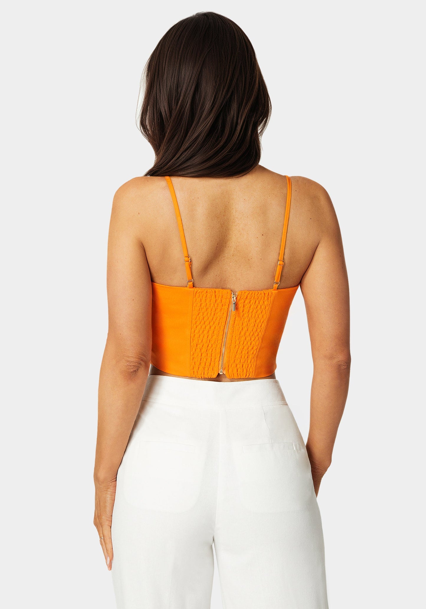 Spaghetti Strap Pleated Top