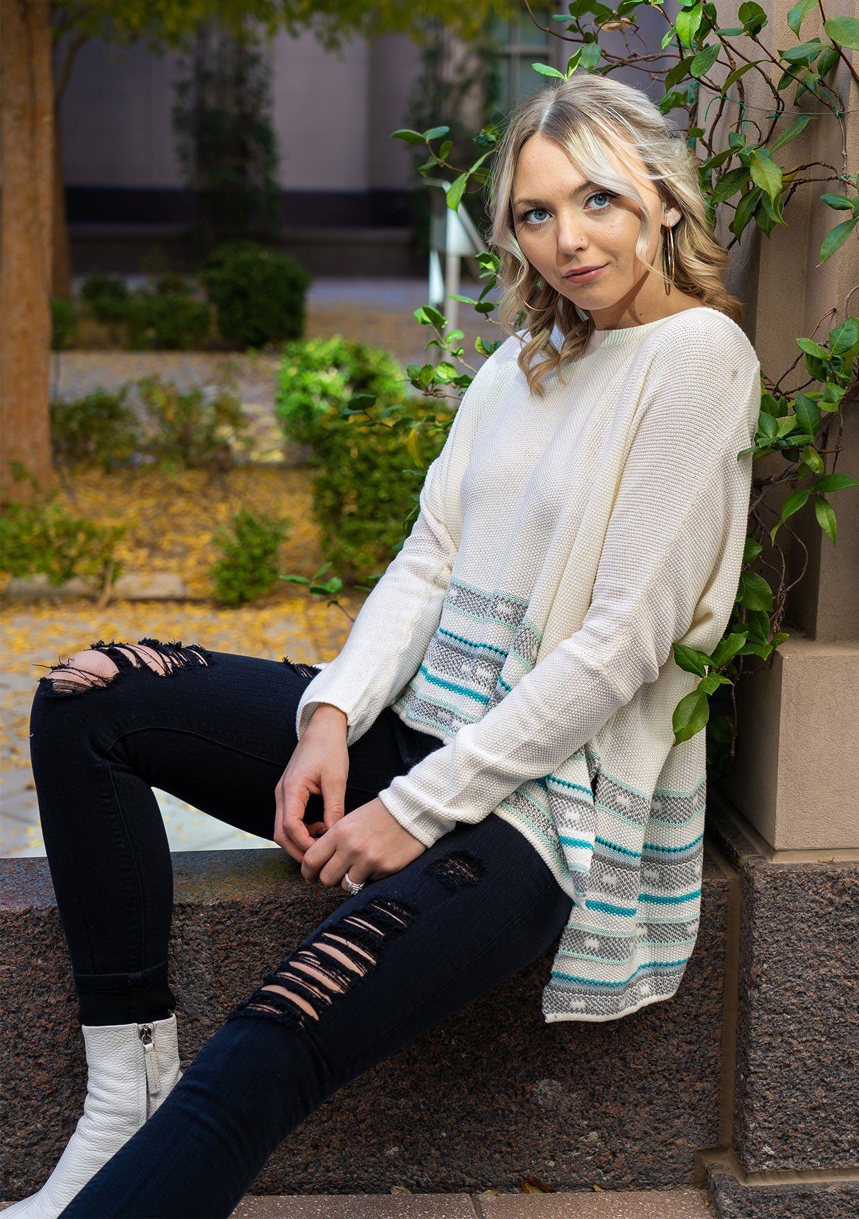 California Stripes Knit Pullover