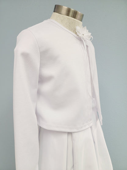 Girls White Cardigan