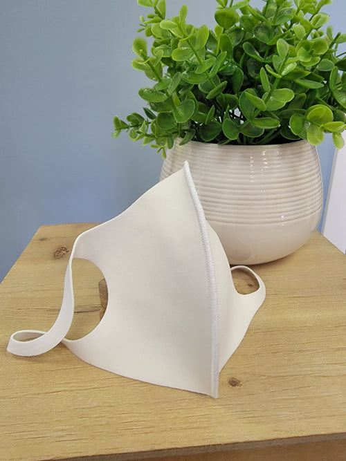 White plain face mask