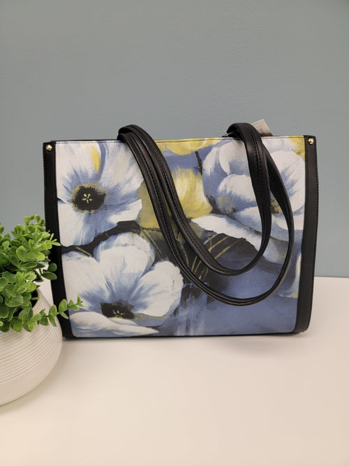 Black Floral Temple Bag