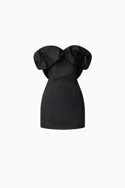 Sharon Strapless Mini Dress in Black