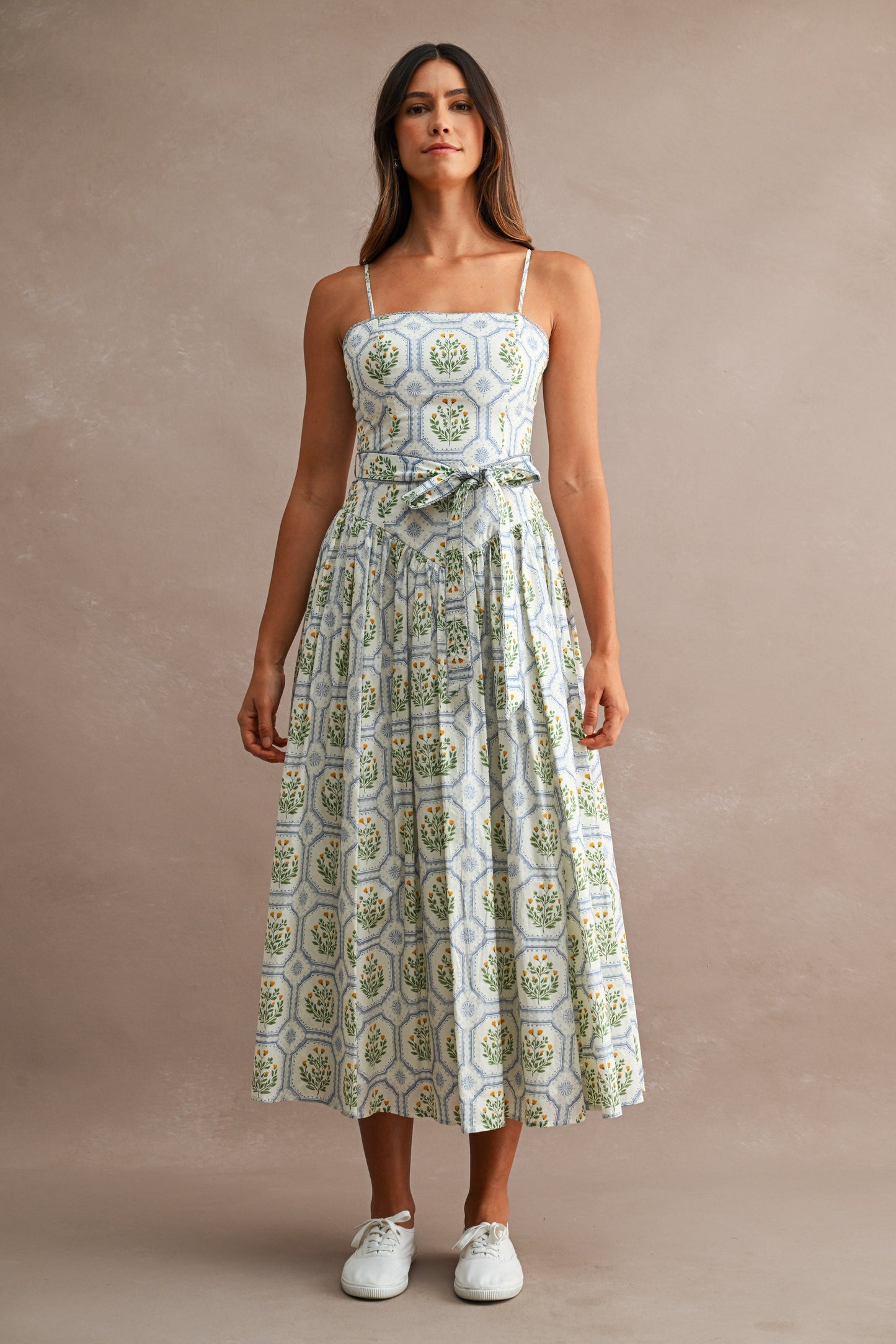 Anabel Spaghetti Strap Midi Dress