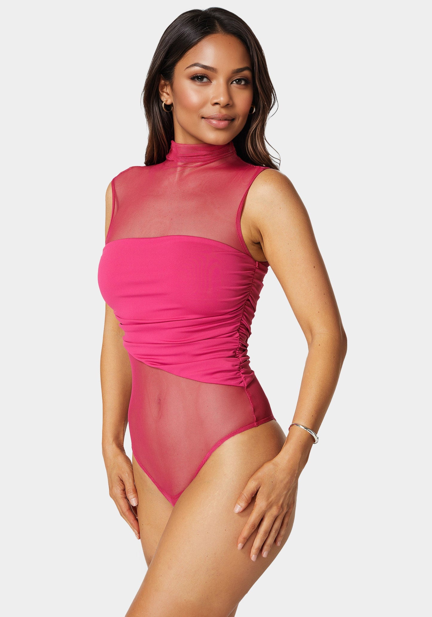 Draped Knit Bodysuit
