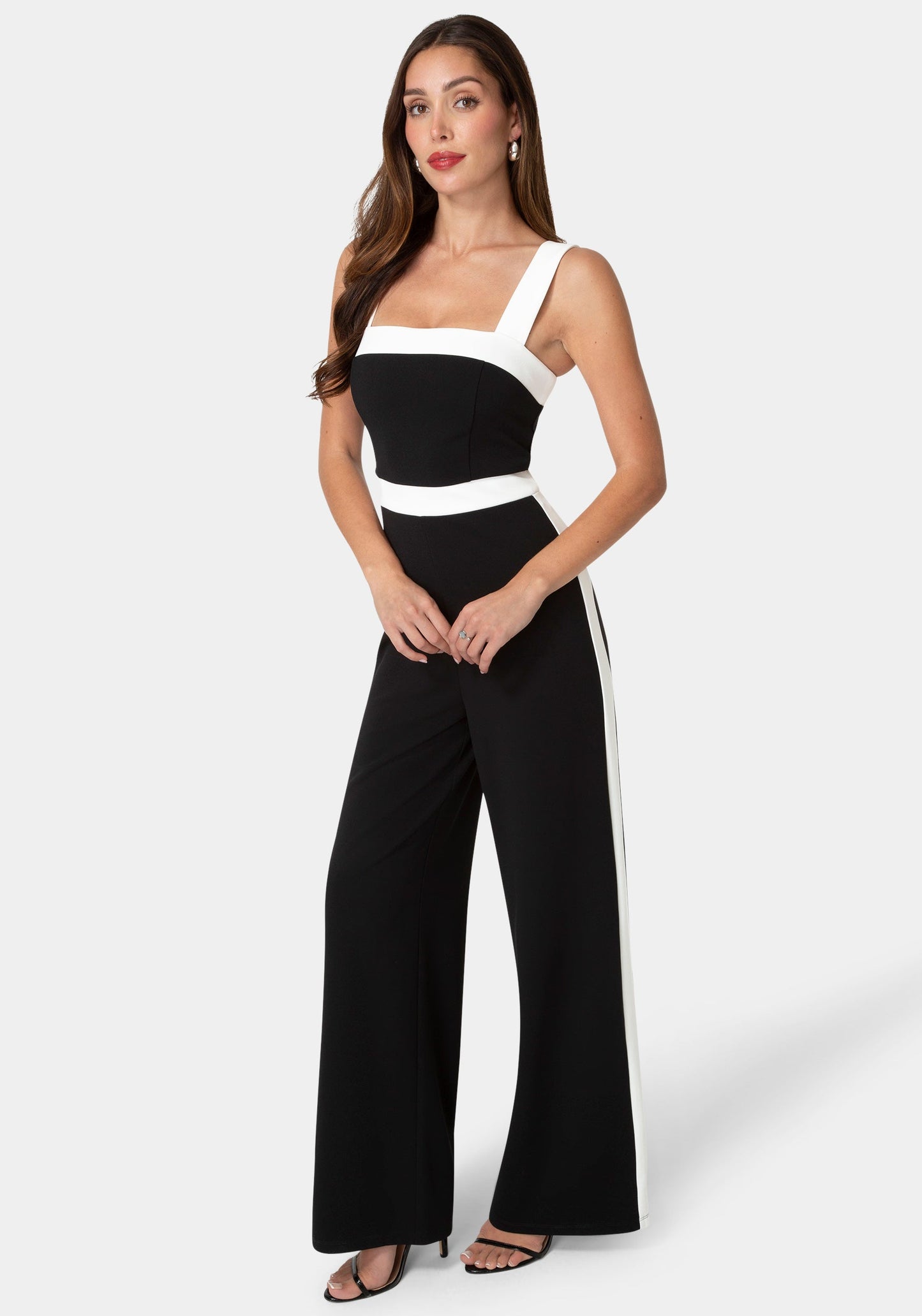 Colorblock Square Neck Jumpsuit
