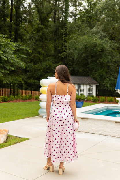 Lailah Polka Dot Midi Dress