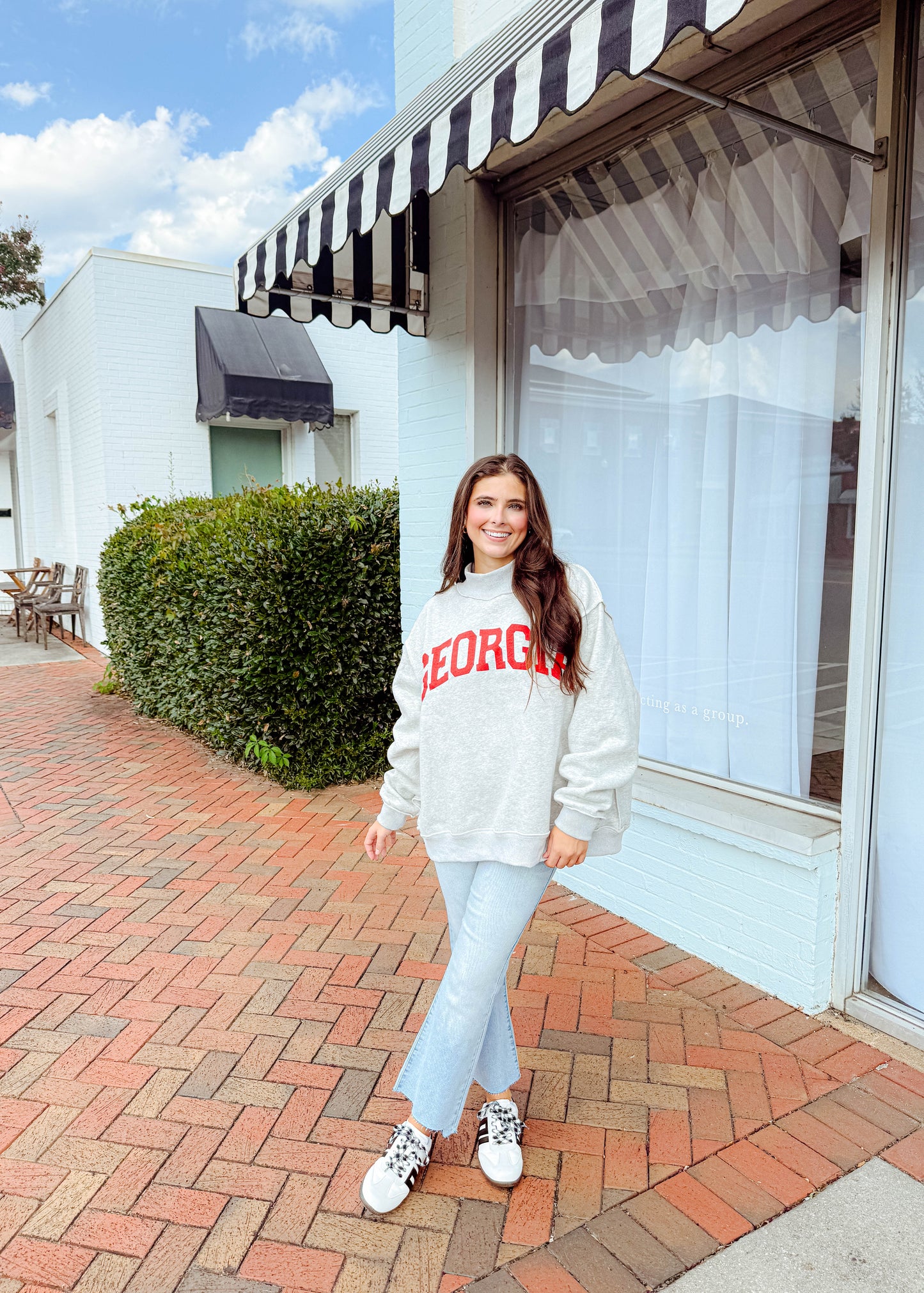Georgia Reversible Mock Neck Sweatshirt