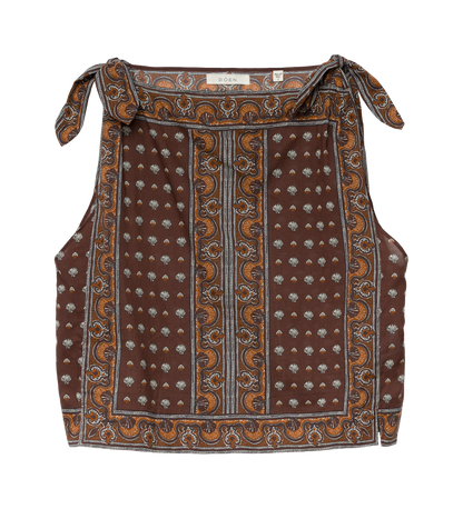 AMALIA TOP -- TERRE FOULARD DE LA MER