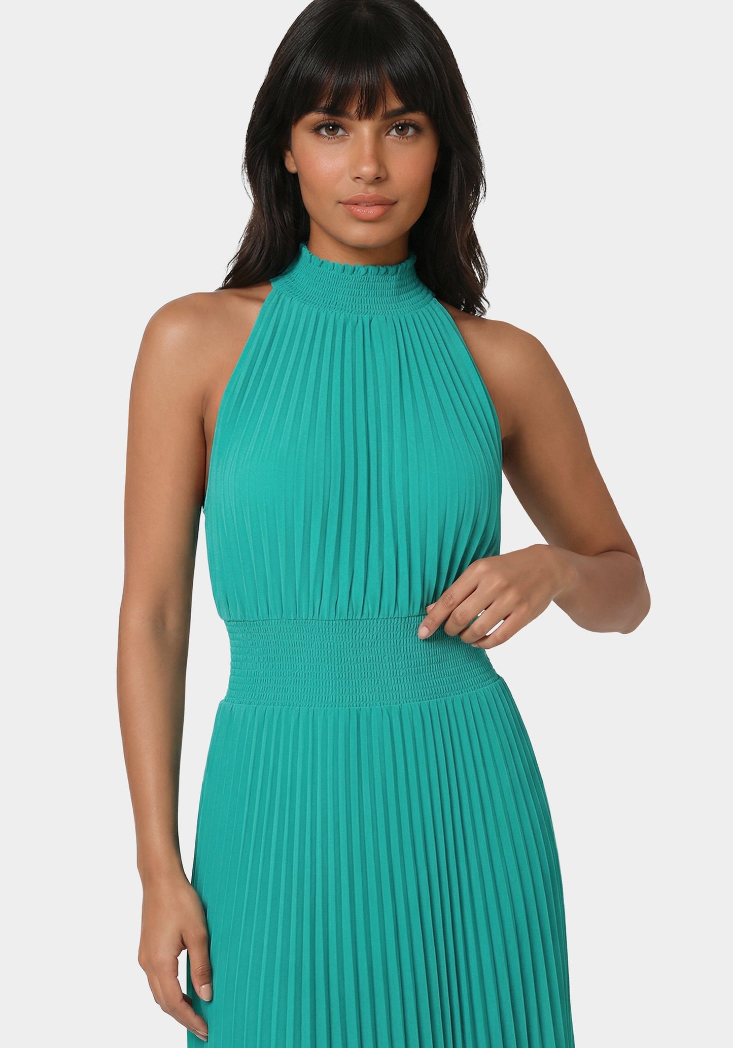 Sleeveless Pleated Dress