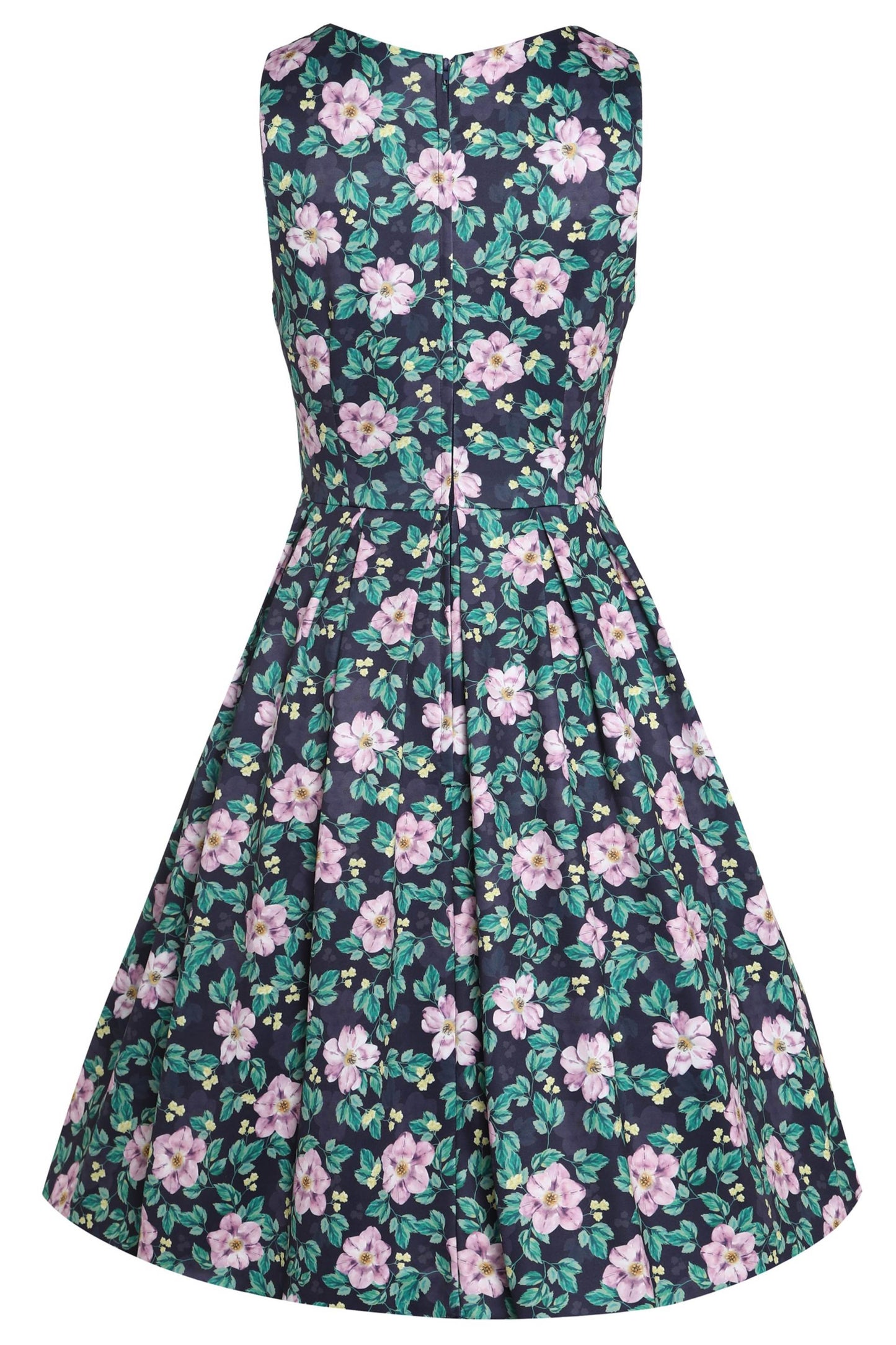 Annie Purple Floral Swing Dress