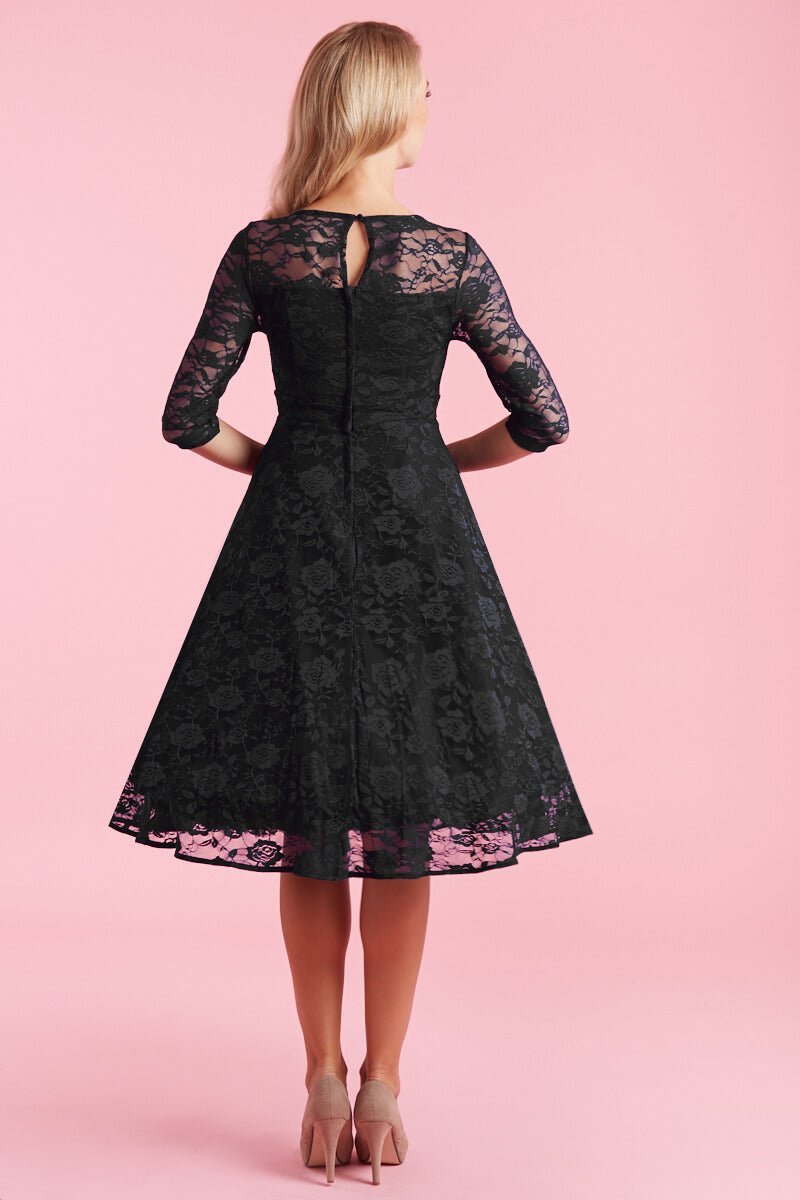 Madeline Black Formal Lace Dress