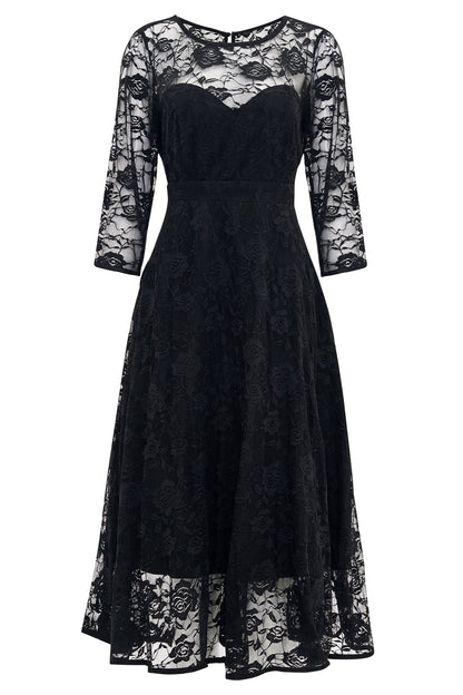Madeline Black Formal Lace Dress