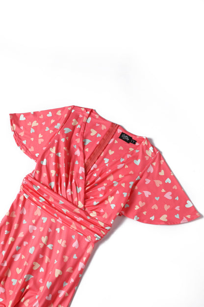 Donna Coral Heart Casual Dress