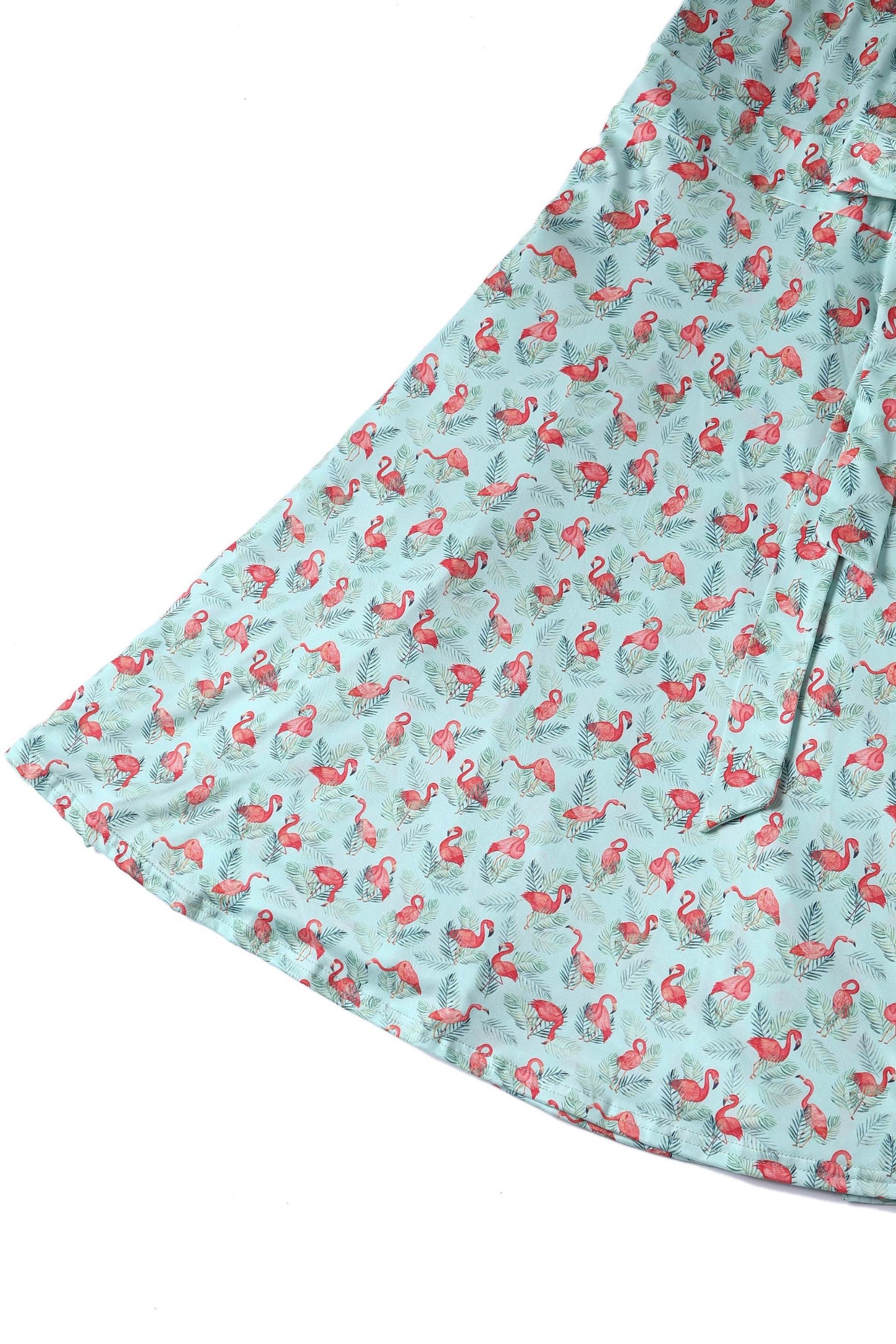 Matilda Flamingo Baby Blue Wrap Dress