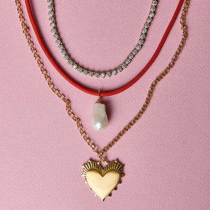 Coral Red Necklace Cord