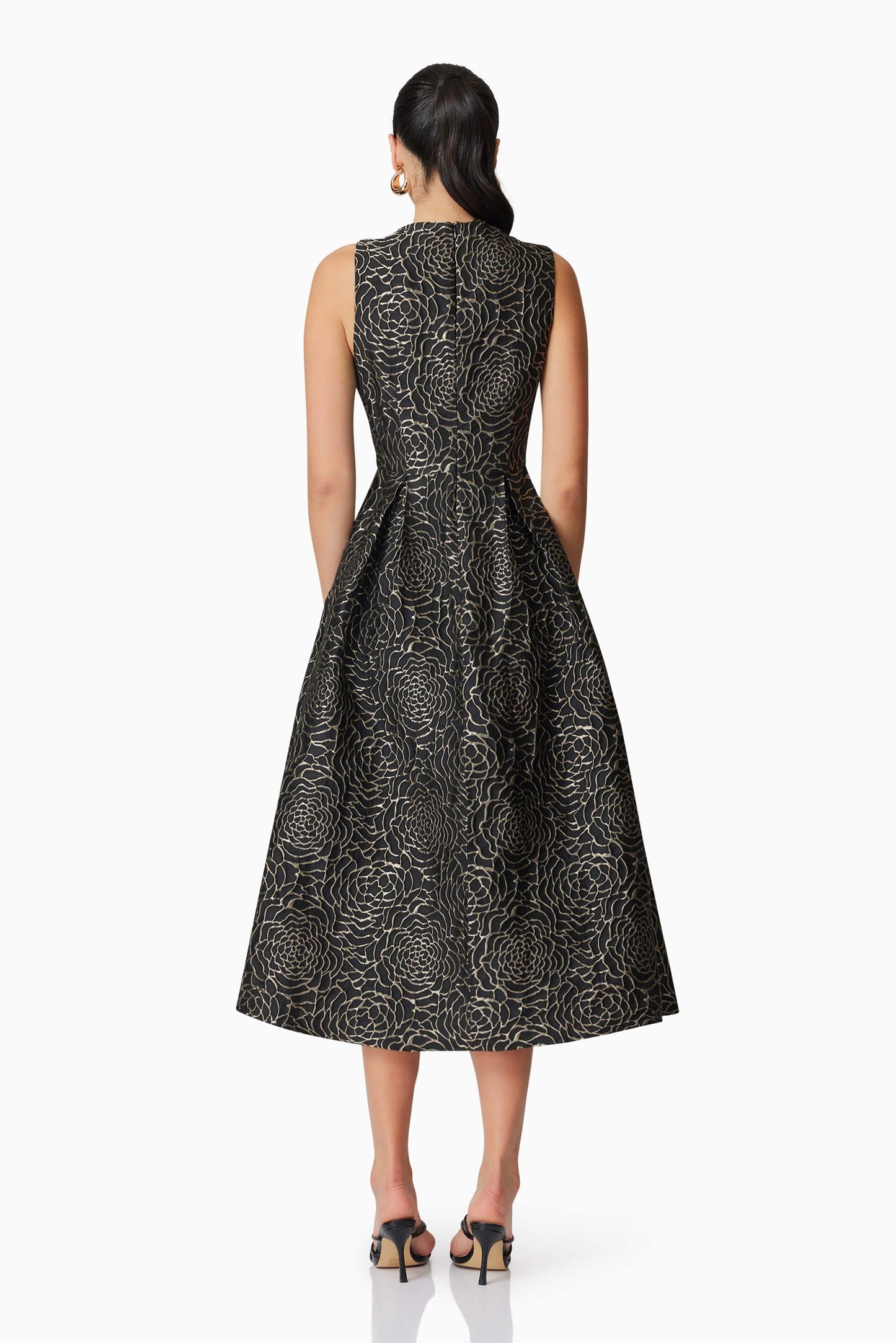 Deanna Midi Dress in Black