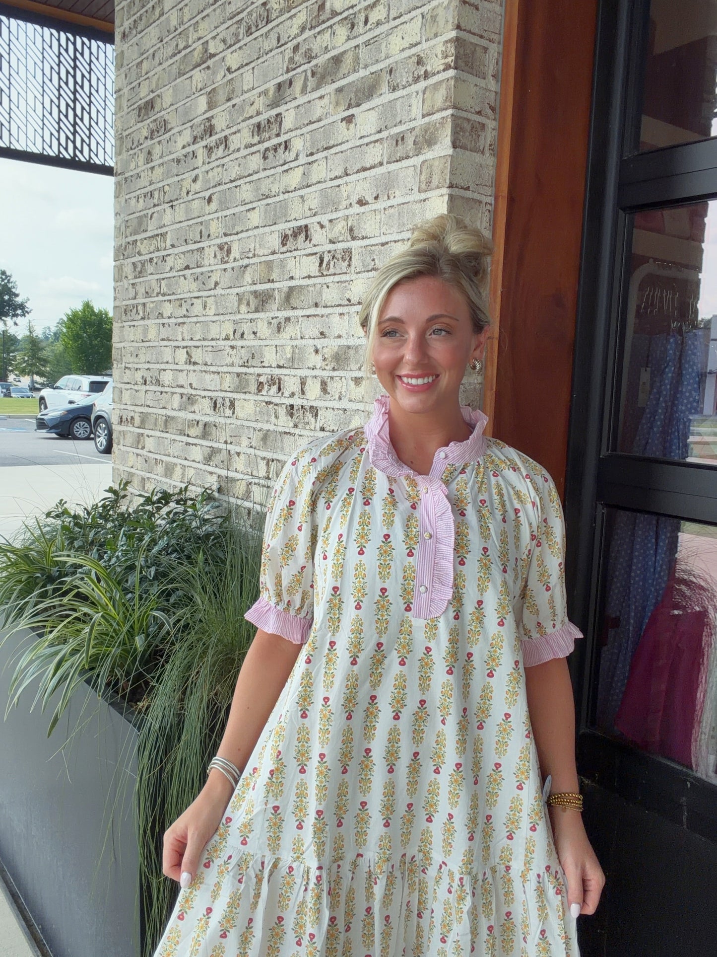 Clara Floral Puff Sleeve Dress