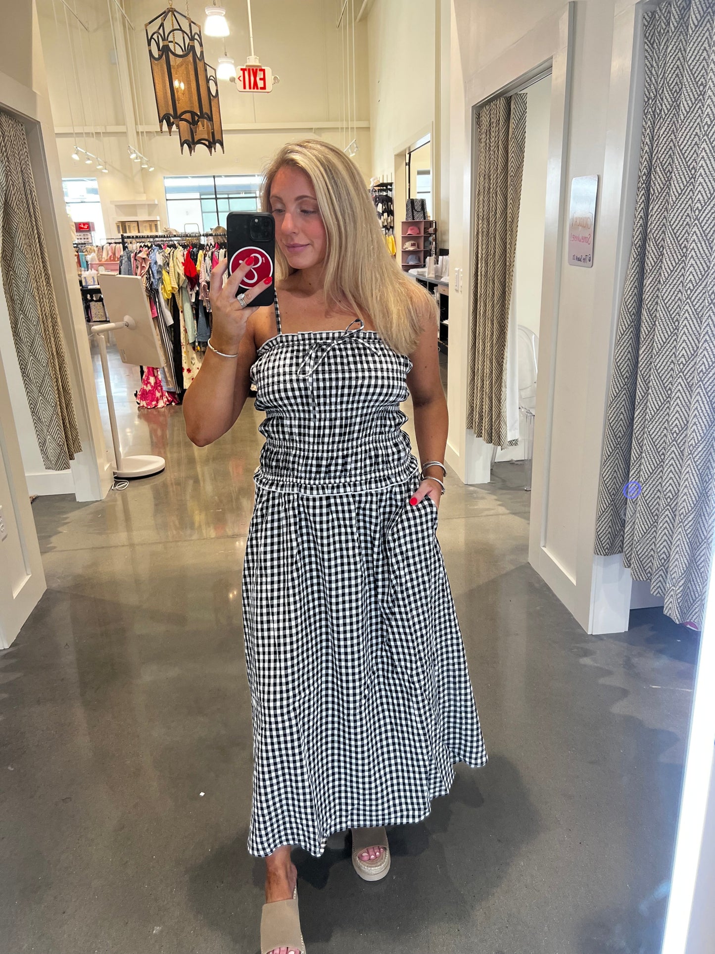 Ella Gingham Maxi Dress