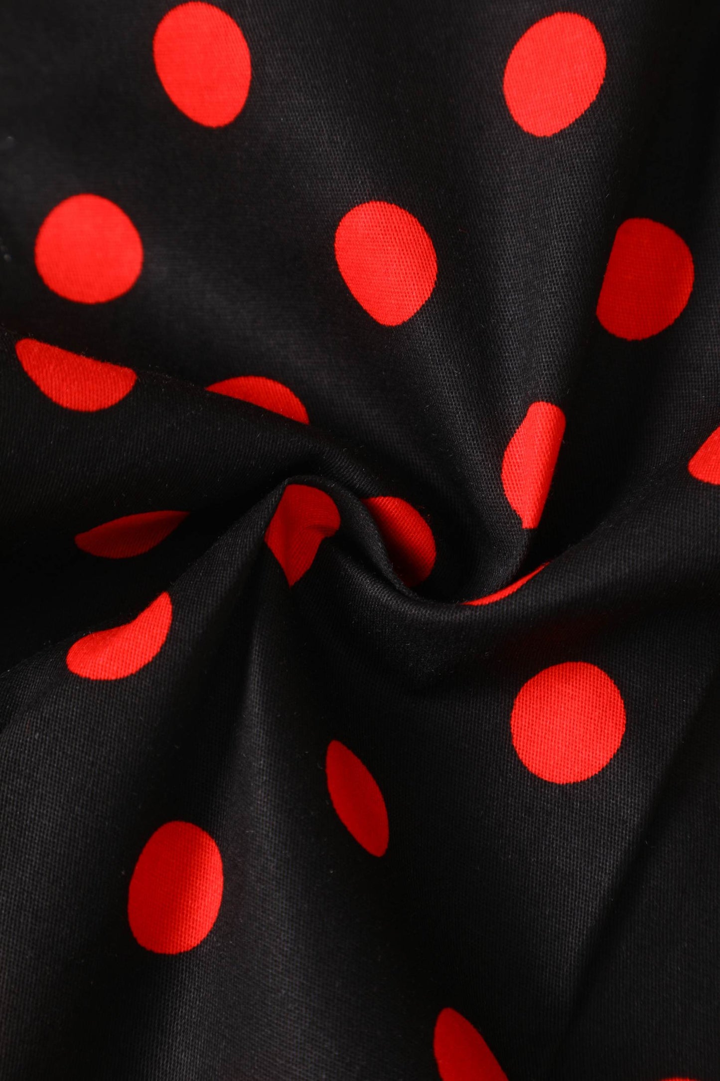 Lisa Polka Dot Shirt Dress in Black and Red