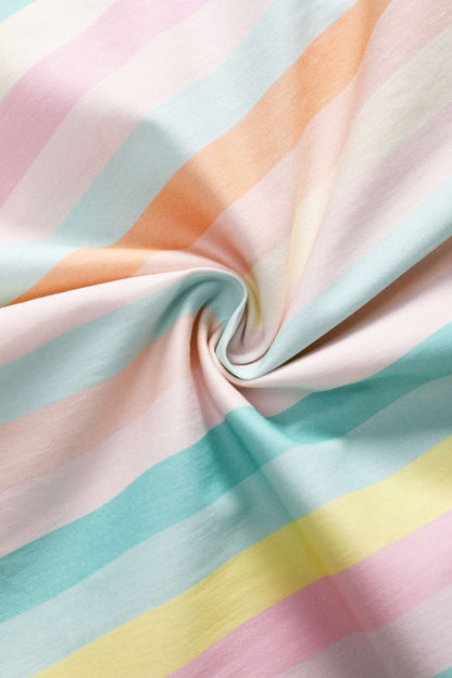 Mabel Striped Midi Shirt Dress In Blue & Pink