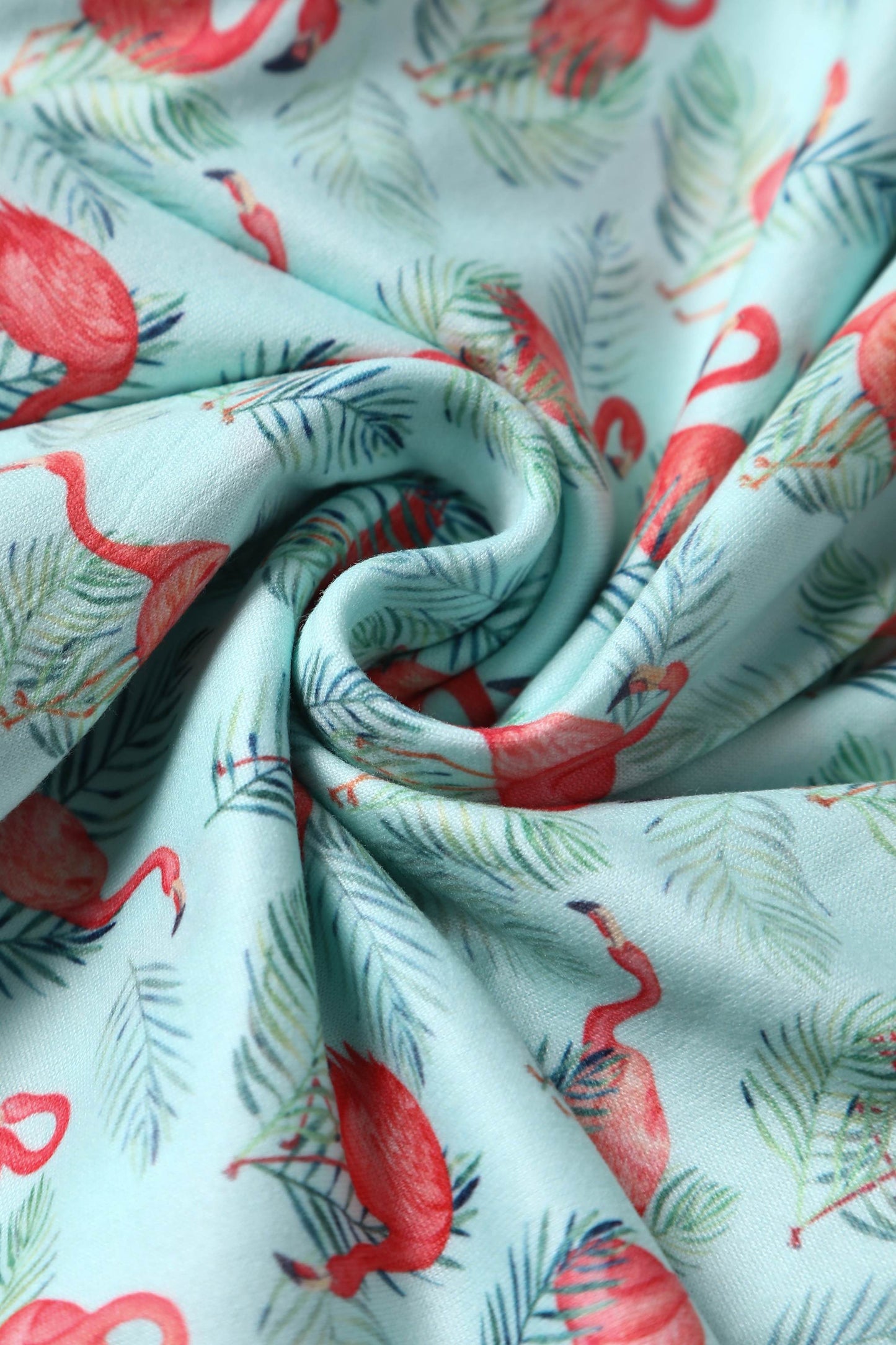 Matilda Flamingo Baby Blue Wrap Dress