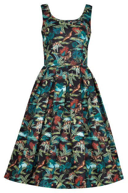Amanda Black Forest Dinosaur Swing Dress