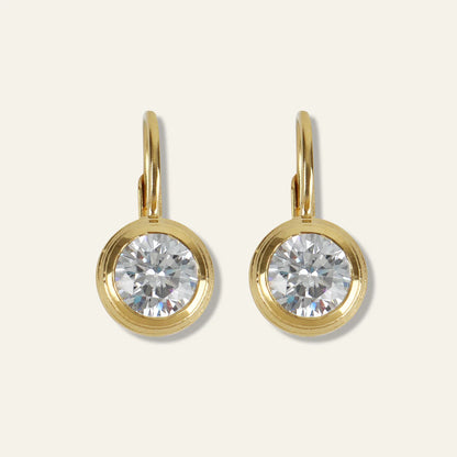 Bezel Drop Earring
