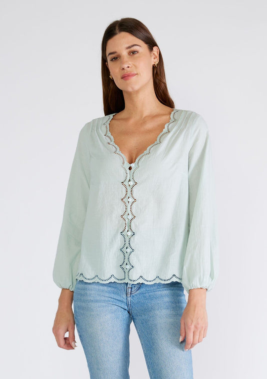 Paola Lace Trim Blouse
