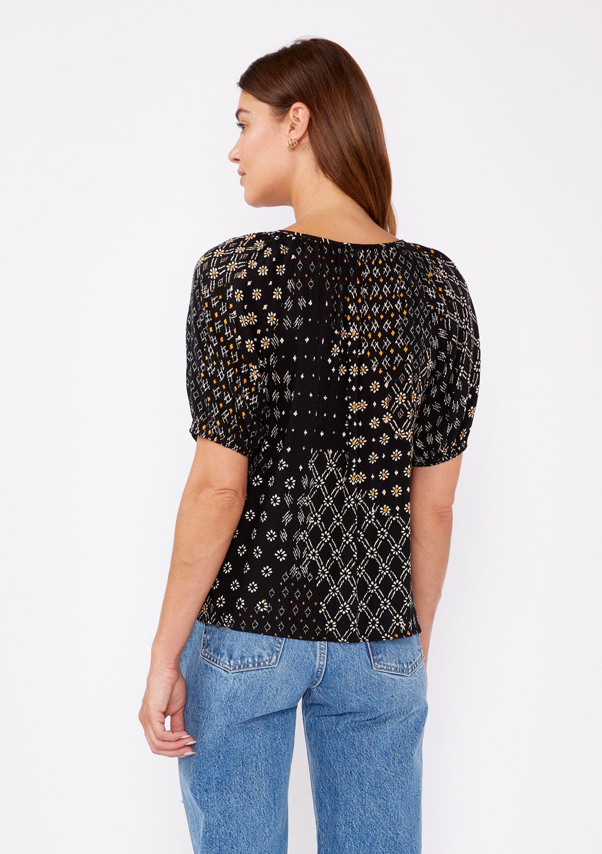Celestial Garden Puff Sleeve Top