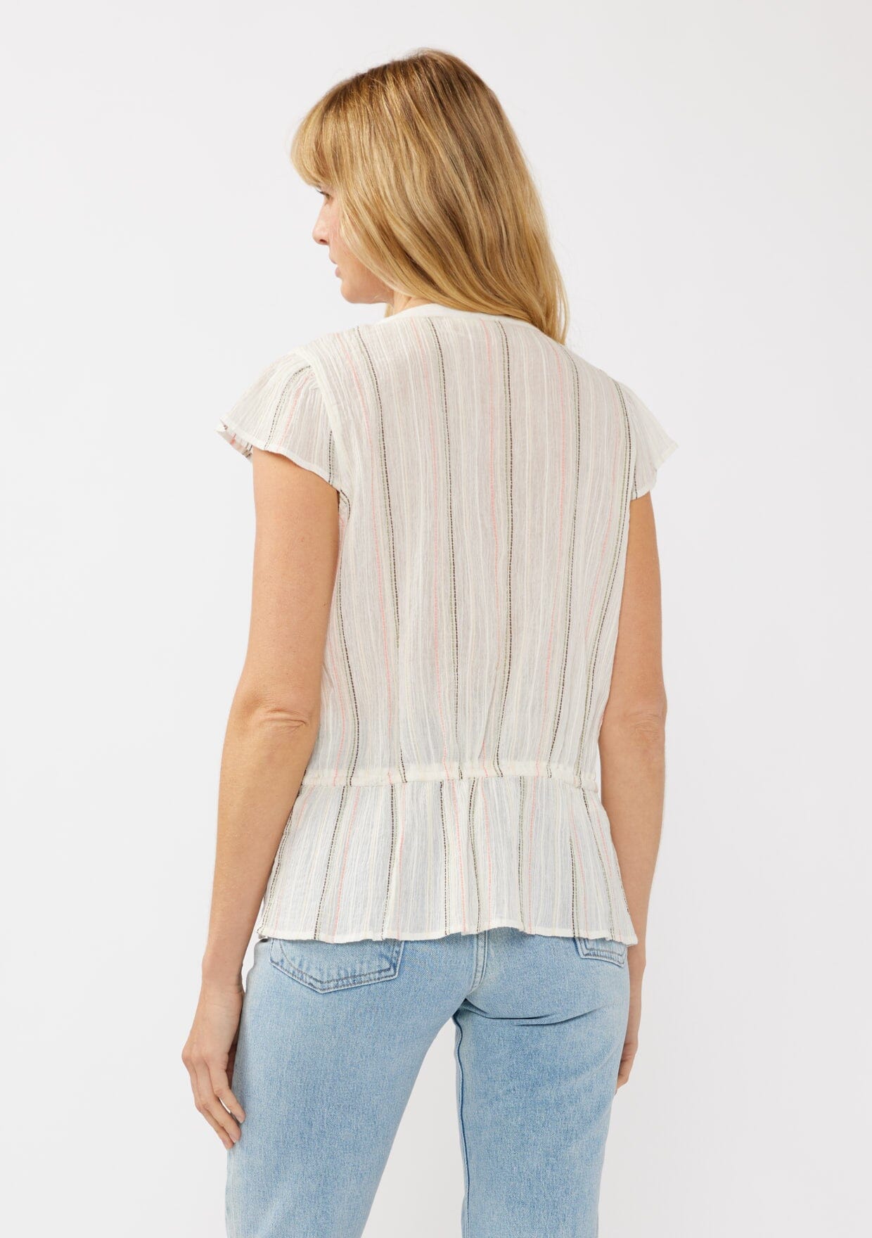 Esme Striped Peplum Top