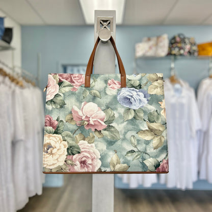 LDS Temple Bag - Green Rose