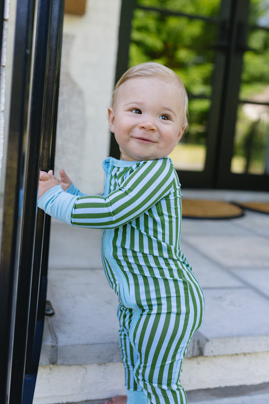 Summertime Stripes Baby Convertible Romper