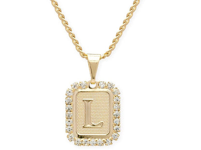 Bracha Royal Initial Card Necklace