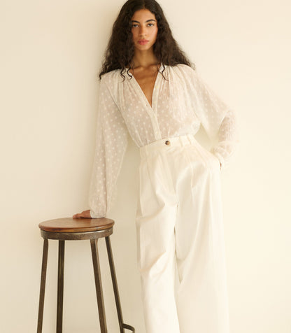 JULIENNE TOP -- SALT MARSEILLE EMBROIDERY
