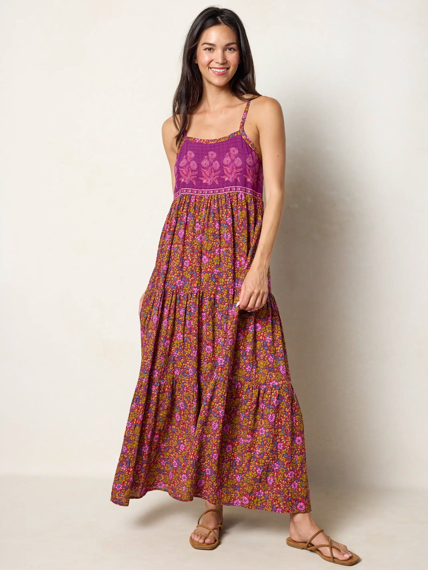 Maddie Maxi Dress - Lush Lilies Plum