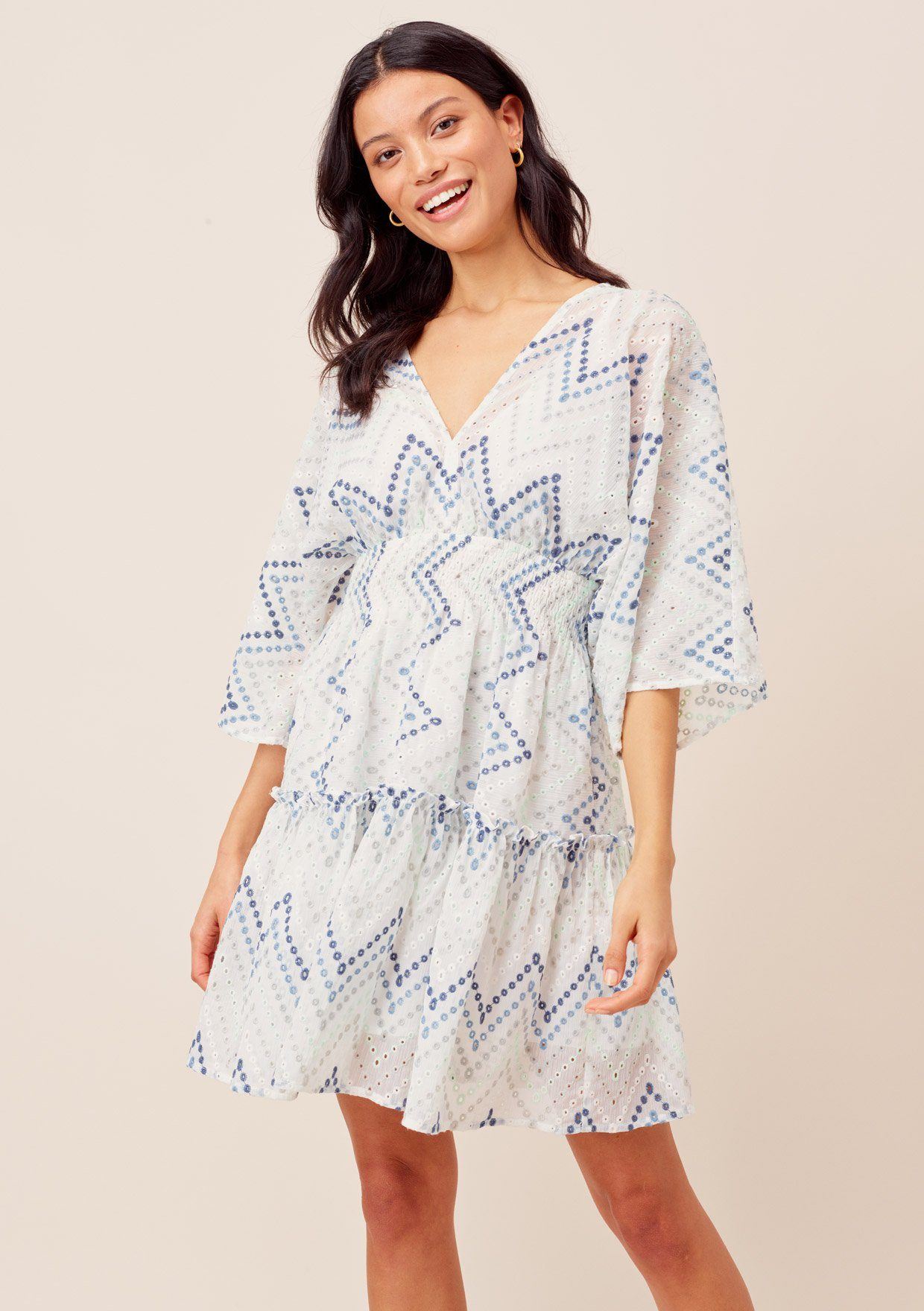Nina Chevron Stripe Mini Dress