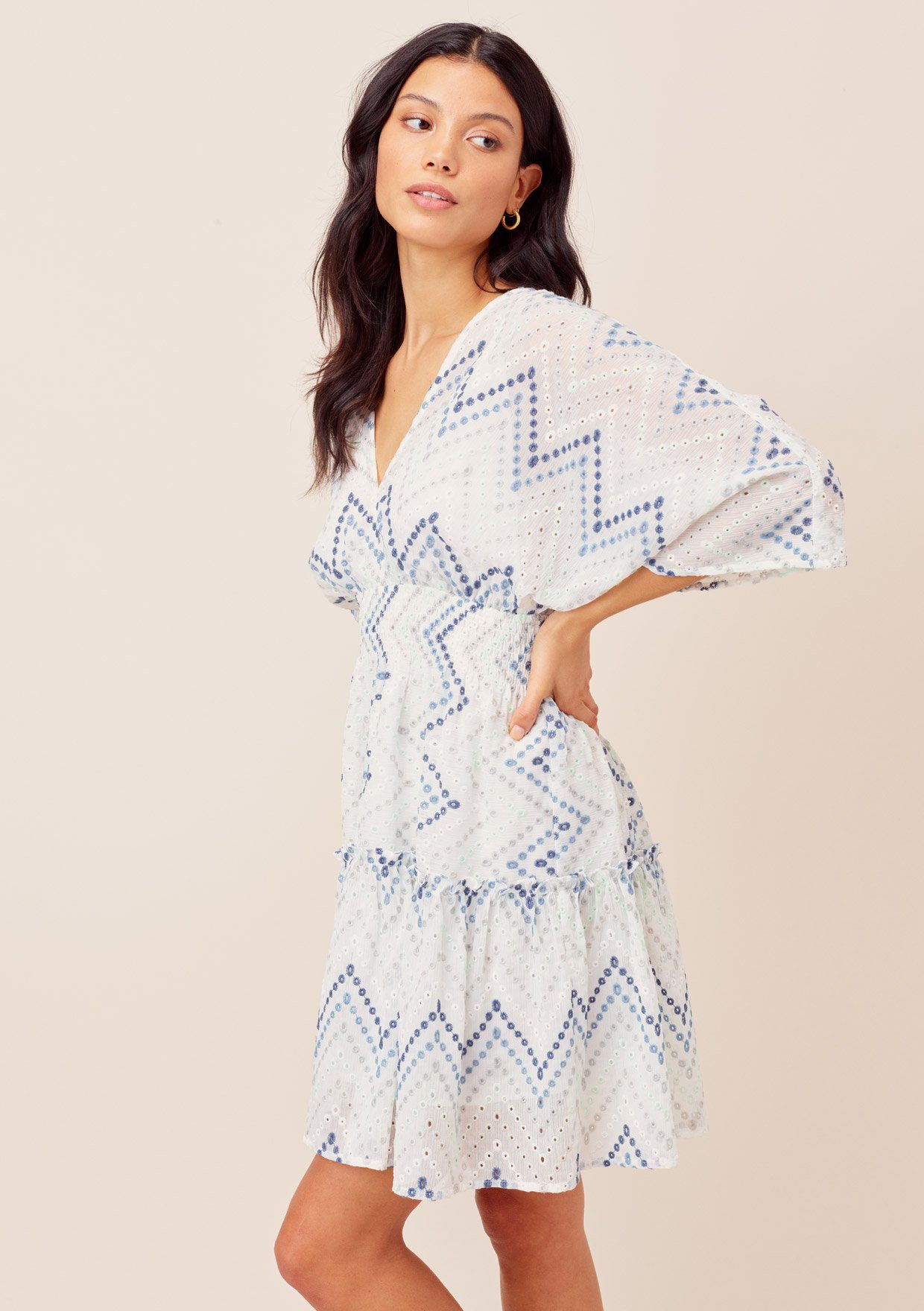 Nina Chevron Stripe Mini Dress