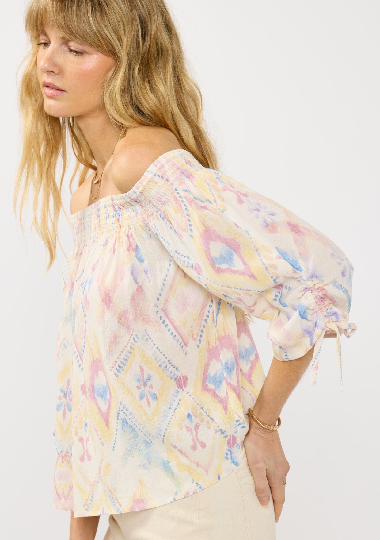 Sunwashed Off Shoulder Top