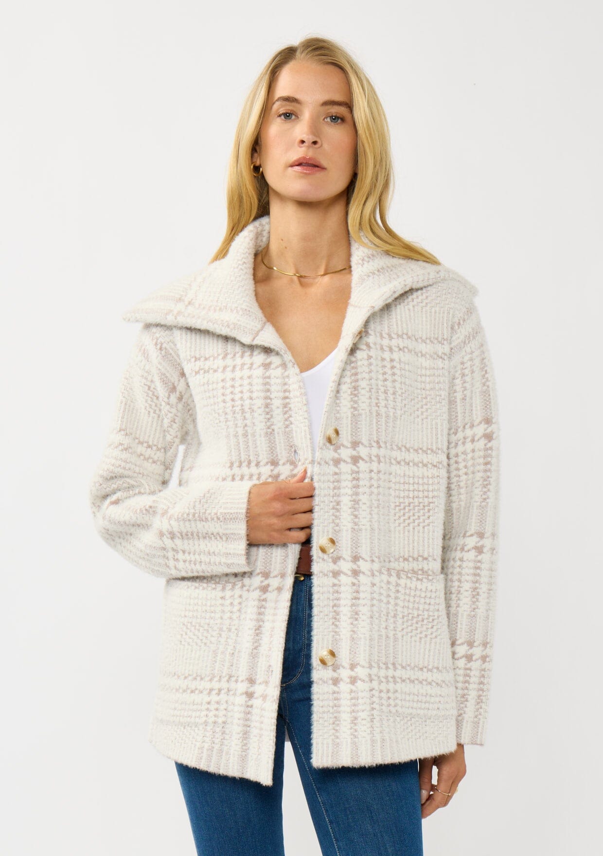 Ruthie Plaid Sweater Jacket