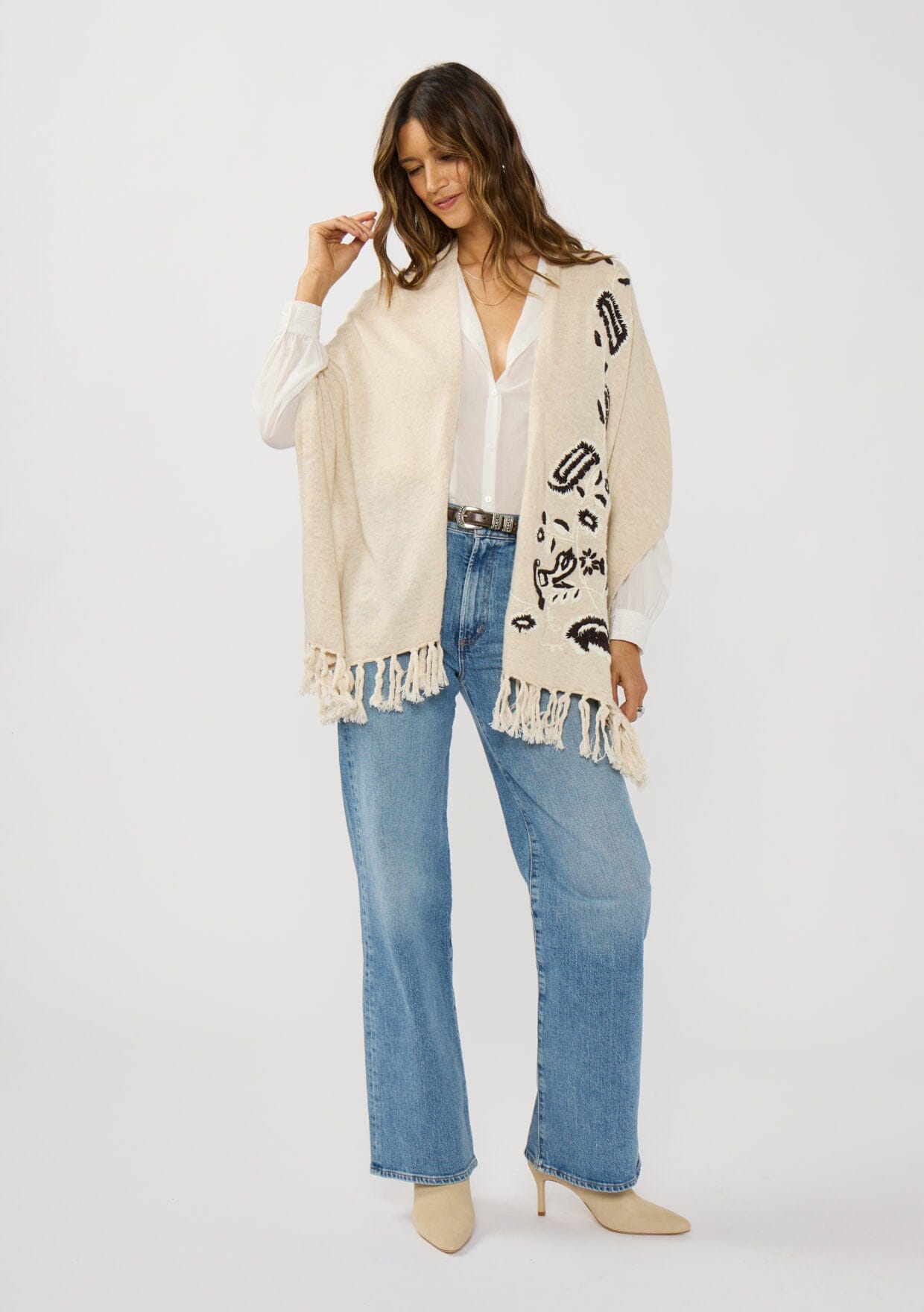 Willow Embroidered Poncho
