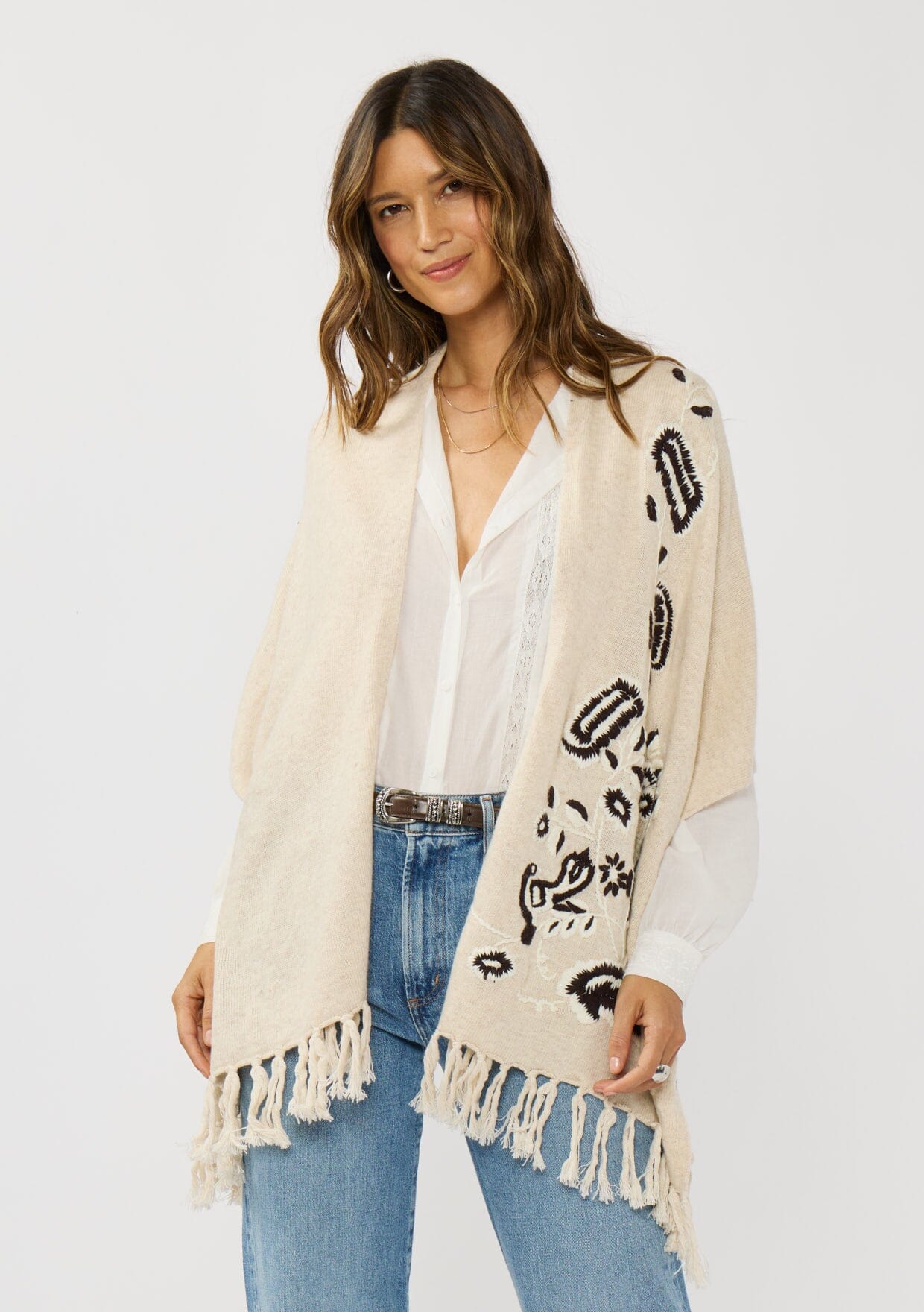 Willow Embroidered Poncho