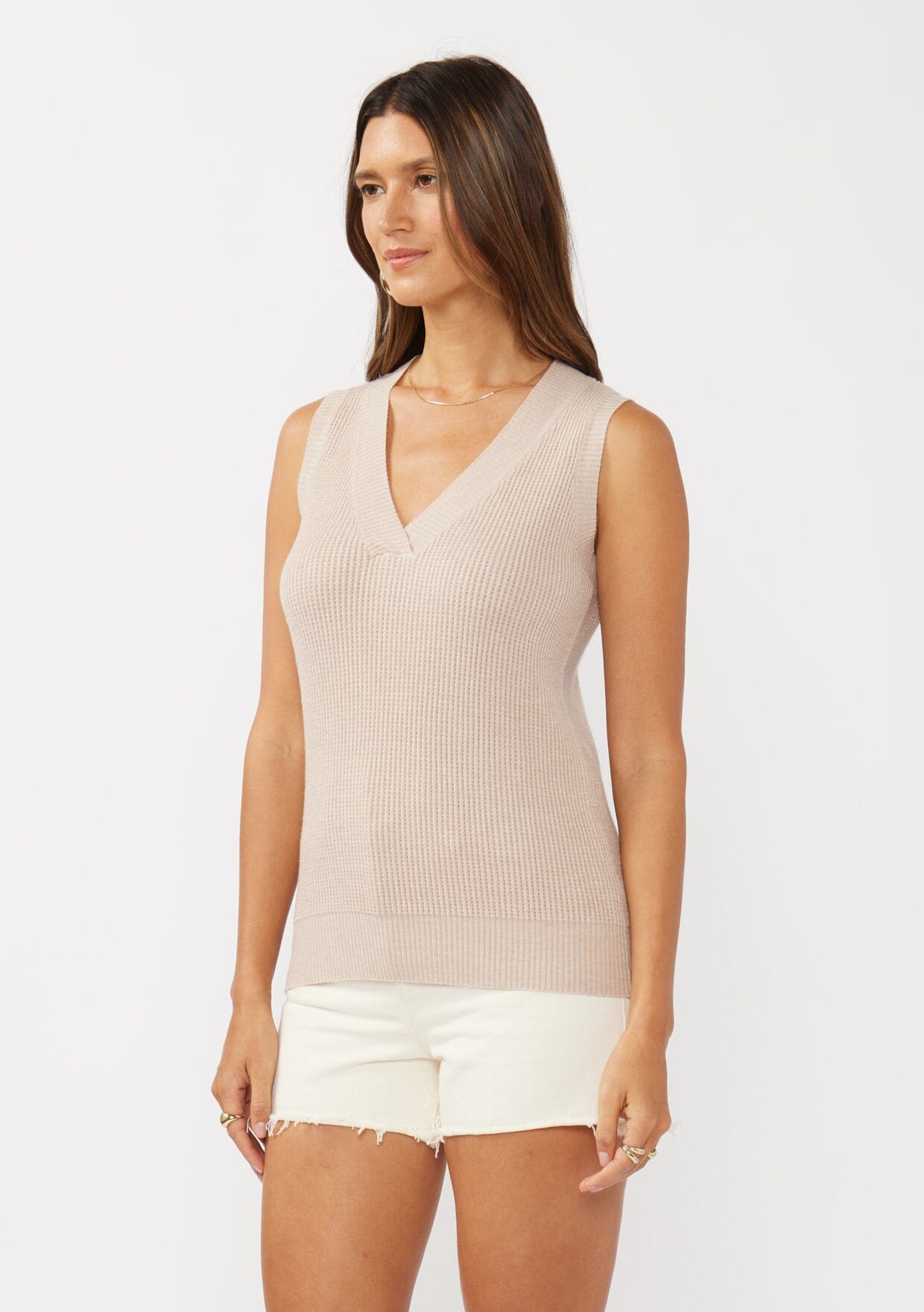 Jessie Waffle Knit Sweater Tank